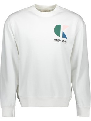Odea Calvin Klein Sweatshirt, S, LV04RC285GWHITE, Beyaz, Erkek