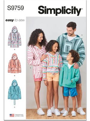 Odea Sımplıcıty SS9759A Çocuk, Gençler ve Yetişkinler Için Kapüşonlu Svetşört A (Xs-L/xs-Xl)