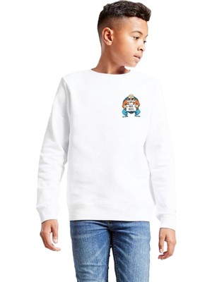 Odea Tshirthane Dragon Ball Z Anime Master Roshi Free Hugs Beyaz Çocuk 2ip Sweatshirt P18648S3713, 11-12 Yaş