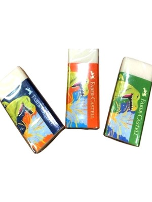Faber-Castell Faber Castell Dino Dust Free Silgi Beyaz - 3 Adet