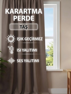 Glomar Gri Blackout Işık Geçirmez Karartma Fon Perde Pilesiz Tek Kanat Karartma Güneşlik Her Odaya Uygun