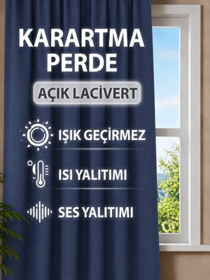 Glomar Gri Blackout Işık Geçirmez Karartma Fon Perde Pilesiz Tek Kanat Karartma Güneşlik Her Odaya Uygun
