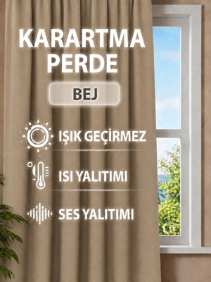 Glomar Gri Blackout Işık Geçirmez Karartma Fon Perde Pilesiz Tek Kanat Karartma Güneşlik Her Odaya Uygun