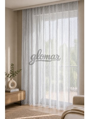 Glomar Pudra File Tül Perde Ekstraforlu Kornişli Düz Dikim Pilesiz Kız Çocuk Odası Trend Ürün Masal Tül