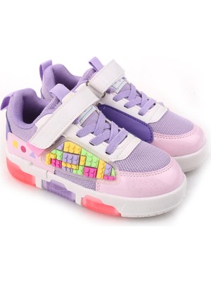 Papuç Sepeti Legos (Unisex) Kız-Erkek Çocuk Işıklı Spor Ayakkabı