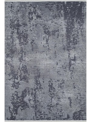 Esranın Dünyası Daska Gri Modern Geometrik Etnik Eskitme Desenli Boho Makinada Yıkanabilir Hafif Hav Toz Vermez Leke Tutmaz Kaymaz Taban Dijital Makine Baskı Halı Oturma Odası Salon Yolluk Koridor Mutfak Halısı