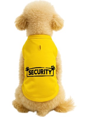 Esranın Dünyası Mpz Pets Kedi ve Köpek Kıyafeti & Elbisesi Sarı Security Atlet S
