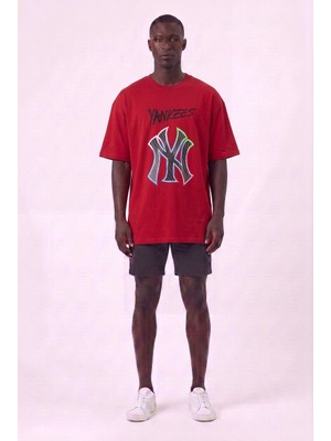 Blow Up Future Gen Günlük Spor Tişört Yankees Kırmızı Oversize 141896