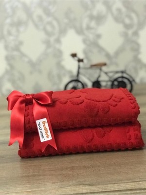 Esranın Dünyası Özdilek Banyo Ayak Havlusu 2'li(Kırmızı)