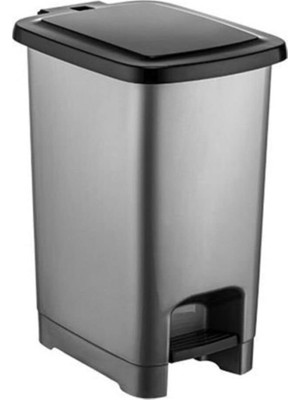 Esranın Dünyası 25 L Slim Pedallı Çöp Kovası, Dar Alanlara Uygun Ince Tasarım Çöp Kutusu, Kapaklı Plastik Atık Kovası, Mutfak Banyo Ofis Kullanımı, Siyah