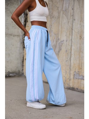 Superblue Kadın Şerit Detaylı Bol Baggy Pantolon