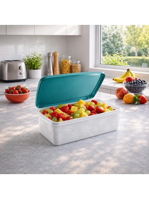 Esranın Dünyası Melkan Home Derin Dondurucu Saklama Kabı 2 Litre No Frost Saklama Kabı Alaska Derin Dondurucu Saklama Kabı Turkuaz