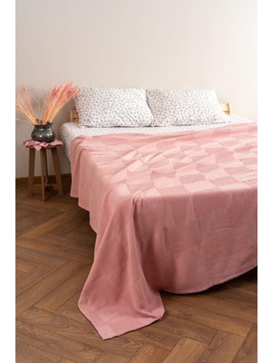 Esranın Dünyası Soley Serenity 160X220 Tek Kişilik Pike, Pudra