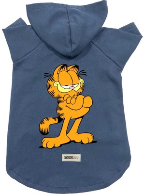 Esranın Dünyası Monopetz Kapişonlu Polar Sweatshirt Köpek ve Kedi Kıyafeti & Elbisesi - Garfield S Beden