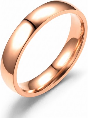 Takı Dükkanı Unisex 4mm Ince Bombeli Erkek Kadın Çelik Alyans Yüzük CL18