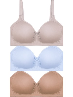 Cottonhill Bra - Celina | Balensiz Kaplı Toparlayıcı Minimizer Büyük Beden Kadın Sütyen 3'lü Paket