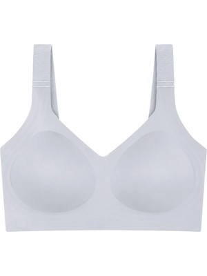 Cottonhill Seamless Bra - Velisse | Gri Lazer Kesim Balensiz Toparlayıcı Minimizer Kadın Sütyen