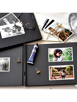 Goldbuch Bella Vista Siyah Keten Spiralli Fotoğraf Albümü 35X30 cm 40 Siyah Sayfa 200 Fotoğraf