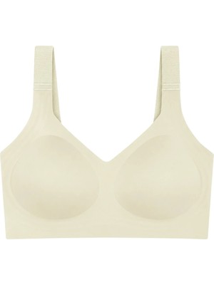 Cottonhill Seamless Bra - Velisse | Krem Lazer Kesim Balensiz Toparlayıcı Minimizer Kadın Sütyen