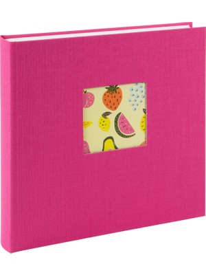 Goldbuch Bella Vista Fuşya Keten Kapaklı Yapıştırmalı Fotoğraf Albümü 25X25 cm 60 Beyaz Sayfa 120 Fotoğraf