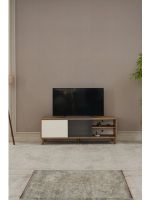 Sehpol Tv Sehpası Sürgülü Kapak 140X40X35 cm (Atlantik Çam)