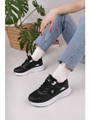 Nesil Shoes Queen 2105 Siyah Beyaz Kadın Senakers