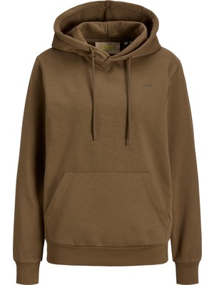 Jack & Jones Kadin Kapüsonlu Minimal Logo Baskili Sweatshirt - Abbie