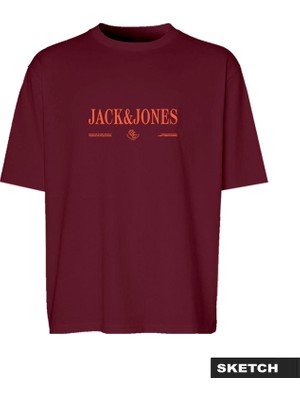 Jack & Jones Erkek Gögüs Baskili Bisiklet Yaka Tisört - Frederiksberg