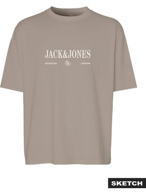 Jack & Jones Erkek Gögüs Baskili Bisiklet Yaka Tisört - Frederiksberg