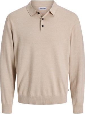 Jack & Jones Erkek Regular Fit Polo Yaka Triko Kazak - Basic