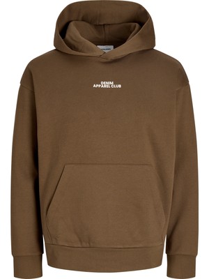 Jack & Jones Erkek Sirt Baskili Loose Fit Sweatshirt - Bay