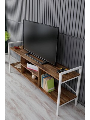 Sehpol Tv Sehpası 160X35X65 cm (Beyaz - Richmond)