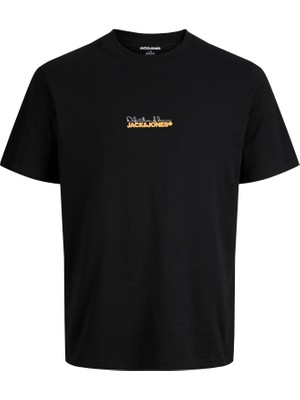 Jack & Jones Erkek Gögüs Baskili Bisiklet Yaka Tisört - Kendrick