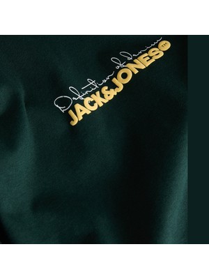 Jack & Jones Erkek Gögüs Baskili Bisiklet Yaka Tisört - Kendrick
