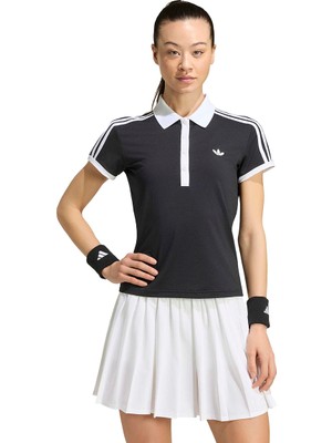 adidas Classics Kadın Siyah Tenis Polo Yaka T-Shirt KY8892