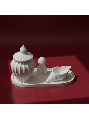 Canseb Elegance 4'lü Saksı, Mini Dekor Set