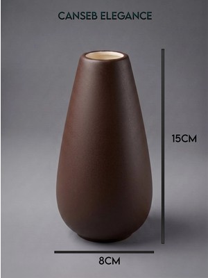 Canseb Elegance Modern Vazo - El Boyaması Işçilik - Premium - ( Ölçüler: 15 x 8 x 3 cm )