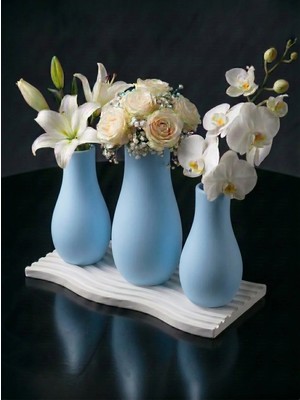 Canseb Elegance Elegance Serisi - Dörtlü Vazo Set - Renkli - Dekoratif Set - (Çiçekler Dahil Değildir)