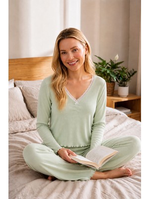 Nbb Yeşil Kaşkorse Pijama Takımı