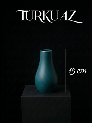 Canseb Elegance Premium - 13CM Boyunda - Dekoratif Kuru Çiçek Vazosu - El Boyaması Işçilik