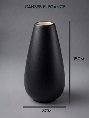 Canseb Elegance Modern Vazo - El Boyaması Işçilik - Premium - ( Ölçüler: 15 x 8 x 3 cm )