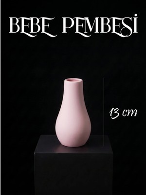 Canseb Elegance Premium - 13CM Boyunda - Dekoratif Kuru Çiçek Vazosu - El Boyaması Işçilik