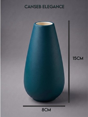 Canseb Elegance Modern Vazo - El Boyaması Işçilik - Premium - ( Ölçüler: 15 x 8 x 3 cm )