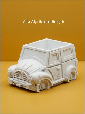Canseb Elegance 9cm Klasik Araba Saksı & Kalemlik Dekoratif Obje