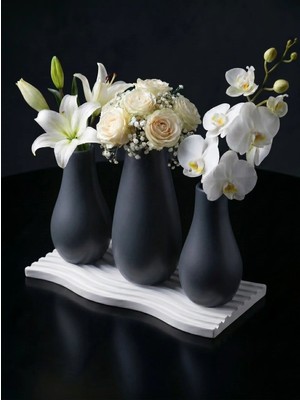 Canseb Elegance Elegance Serisi - Dörtlü Vazo Set - Renkli - Dekoratif Set - (Çiçekler Dahil Değildir)