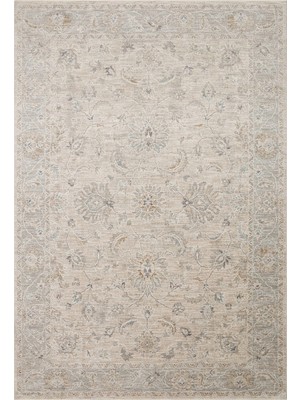 Eko Halı Efes 06 L.grey Klasik Desenli Yumuşak Tuşeli Polyester Makine Halısı