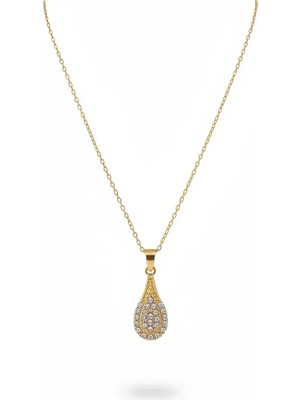 Lyra Gold Zirkon Taşlı Çelik Kolye