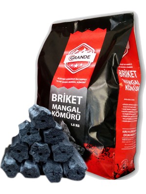 Grande Briket Mangal Kömürü 1,5kg - 12'li Tatil Paketi
