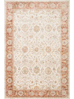 Eko Halı Efes 02 Cream Klasik Desenli Yumuşak Tuşeli Polyester Makine Halısı