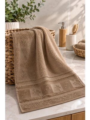 ERFAHOME %100 Organik Bambu Yüz Havlusu 50X90 cm | Yumuşak ve Emici Premium Havlu